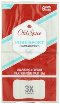 Old Spice High Endurance Pure Sport Scent Bar Soap Pack Of 6 - 24 Oz Old Spice High Endurance Pure Sport Scent Bar Soap Pack Of 6 - 24 Oz