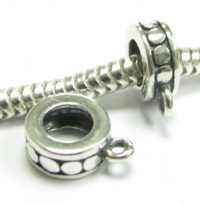 2 pcs .925 Sterling Silver Pendant Charm Connector Cord Ring Circle Dot For Pandora Troll Chamilia European Charm / Findings / Antique 2 pcs .925 Sterling Silver Pendant Charm Connector Cord Ring Circle Dot For Pandora Troll Chamilia European Charm / Findings / Antique