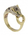 Effy Jewlery Signature Yellow Gold Diamond & Emerald Ring, .68 TCW Ring size 7
