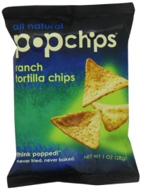 Popchips Tortilla Chips, Ranch, 1-Ounce (Pack of 24) Popchips Tortilla Chips, Ranch, 1-Ounce (Pack of 24)