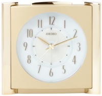 Seiko Bedside Alarm Get Up and Glow Clock Gold-Tone Metallic Case Seiko Bedside Alarm Get Up and Glow Clock Gold-Tone Metallic Case