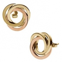 Michael Kors Rose Gold & Gold Knot Clip Earrings MKJ1882 Michael Kors Rose Gold & Gold Knot Clip Earrings MKJ1882