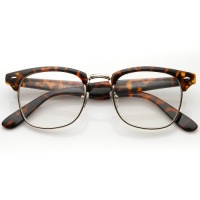 Vintage Inspired Classic Half Frame Nerd Wayfarers UV400 Clear Lens Glasses Vintage Inspired Classic Half Frame Nerd Wayfarers UV400 Clear Lens Glasses