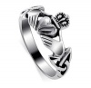 Nickel Free Sterling Silver Irish Claddagh Friendship and Love Polish Finish Band Ring Size 4, 5, 6, 7, 8, 9, 10, 11, 12, 13