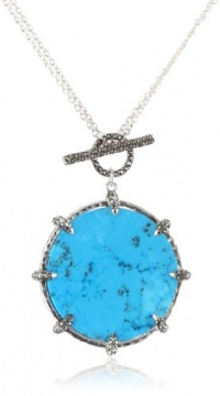 Judith Jack Coins Sterling Silver, Marcasite, Turquoise and Lapis Reversible Convertible Pendant Necklace, 36 Judith Jack Coins Sterling Silver, Marcasite, Turquoise and Lapis Reversible Convertible Pendant Necklace, 36