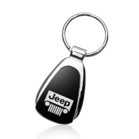 Jeep Grille Logo Black Tear Drop Key Chain Jeep Grille Logo Black Tear Drop Key Chain