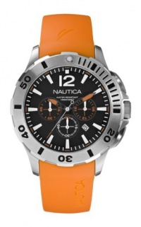Nautica Men's N16567G BFD 101 Orange Resin and Black Dial Watch Nautica Men's N16567G BFD 101 Orange Resin and Black Dial Watch