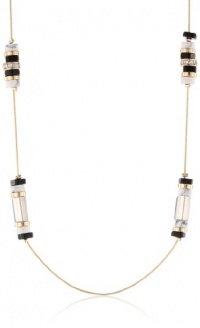 Nine West Crush Party Gold-Tone, Black, White Strandage Necklace, 42 Nine West Crush Party Gold-Tone, Black, White Strandage Necklace, 42