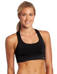 Champion Women's Double Dry Seamless Shiny Sports Bra, Black, X-Large Champion Women's Double Dry Seamless Shiny Sports Bra, Black, X-Large