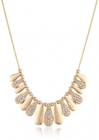 Nine West Raindrops Gold-Tone Teardrop Frontal Necklace, 18