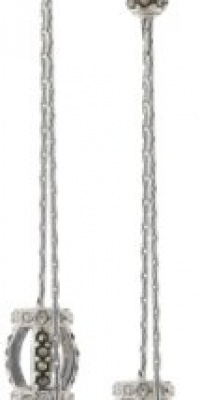 Judith Jack Tassels Sterling Silver Marcasite Crystal Double Barrel Drop Earrings Judith Jack Tassels Sterling Silver Marcasite Crystal Double Barrel Drop Earrings