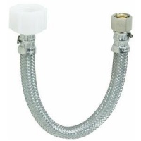 Fluidmaster B1T12 Toilet Connector, Braided Stainless Steel - 3/8 Female Compression Thread x 7/8 Female Ballcock Thread, 12 Length Fluidmaster B1T12 Toilet Connector, Braided Stainless Steel - 3/8 Female Compression Thread x 7/8 Female Ballcock Thread, 12 Length