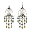 Lucky Brand Beachwood Canyon Green Oblong Chandelier Earrings