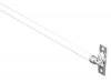 Graber 5/16-Inch Swivel End Sash Curtain Rods - 2 Rods per Pack (21 to 38-Inch Adjustable Width, White w/ Nickel Ends)
