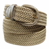 Beige Braided Elastic Stretch Belt Beige Braided Elastic Stretch Belt