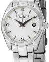 Stuhrling Original Women's 414L.01 Classic Ascot Prime Stainless Steel Bracelet Watch with White Dial and Swarovski Crystals