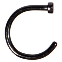 18 Gauge 5/16 Black Anodized Titanium Nose Hoop 18 Gauge 5/16 Black Anodized Titanium Nose Hoop