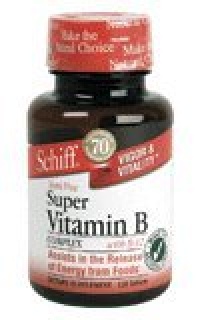 Schiff Super Vitamin B Complex with B-12 Tablets, 120-Count Schiff Super Vitamin B Complex with B-12 Tablets, 120-Count