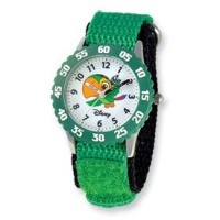 Disney Kids Jake & Pirates Green Velcro Band Time Teacher Watch Disney Kids Jake & Pirates Green Velcro Band Time Teacher Watch