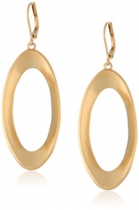 T Tahari Essentials Gold Concave Oval Drop Earrings T Tahari Essentials Gold Concave Oval Drop Earrings