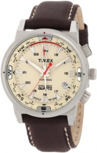 Timex Intelligent Quartz Beige Dial Leather Strap Compass Mens Watch T2N725 Timex Intelligent Quartz Beige Dial Leather Strap Compass Mens Watch T2N725