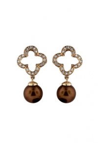 Effy Jewlery 14K Rose Gold Diamond and Pearl Earrings, .16 TCW Effy Jewlery 14K Rose Gold Diamond and Pearl Earrings, .16 TCW