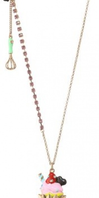 Betsey Johnson Paris is Always a Good Idea Cup Cake Pendant Long Necklace, 35 Betsey Johnson Paris is Always a Good Idea Cup Cake Pendant Long Necklace, 35