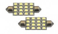 2pcs 39mm 16-SMD 1.54 12V Festoon Dome Light LED bulbs 6411 6413 6418 C5W - White 2pcs 39mm 16-SMD 1.54 12V Festoon Dome Light LED bulbs 6411 6413 6418 C5W - White