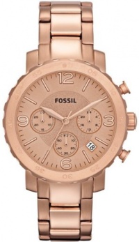 Fossil Women's AM4423 Natalie Stainless Steel Rose-Tone Watch Fossil Women's AM4423 Natalie Stainless Steel Rose-Tone Watch