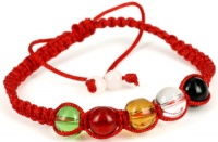 Luos 5 Elements Hand Made Red String Bracelet for good balance - ST014 Luos 5 Elements Hand Made Red String Bracelet for good balance - ST014