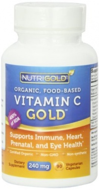 Nutrigold Vitamin C Gold (Organic, Food-Based), 240 mg, 90 veg. capsules Nutrigold Vitamin C Gold (Organic, Food-Based), 240 mg, 90 veg. capsules