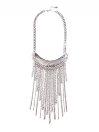 GUESS Women's Straight Up Silver-Tone Fringe Necklace, SILVER GUESS Women's Straight Up Silver-Tone Fringe Necklace, SILVER