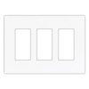 Cooper Wiring Devices 9523WS Aspire Screwless Wallplate, 3-Gang, White Satin