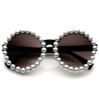Vintage Inspired Pearl Round Fashion Circle Sunglasses Vintage Inspired Pearl Round Fashion Circle Sunglasses
