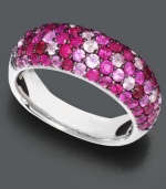 Look radiant in shades of red with this sterling silver ring from Balissima by Effy Collection featuring varying shades of rubies (3-9/10 ct. t.w.). Size 7. Look radiant in shades of red with this sterling silver ring from Balissima by Effy Collection featuring varying shades of rubies (3-9/10 ct. t.w.). Size 7.