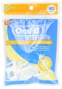 Oral-B Complete Floss Picks Mint 90 Count Oral-B Complete Floss Picks Mint 90 Count