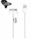 10' FT WHITE Extension USB Sync Cable Power Cord Charger Supports iPhone 4S 4 3GS iPad 1 2 3, iPod