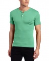 French Connection Men's Basic Short Sleeve Henley Shirt