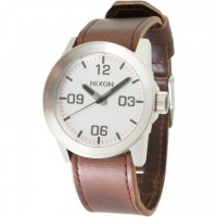 Nixon Private Watch - Silver / Brown Nixon Private Watch - Silver / Brown
