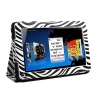 Hillo(TM) Premium Synthetic Leather Case for Amazon Kindle Fire 7 Tablet Cover with Stand - White / Black Zebra (Not Compatible with Kindle Fire HD 7)