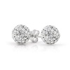 Bling Jewelry White Crystal Ball Stud Earrings Shamballa Inspired 925 Sterling