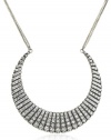 LYRALOVESTAR by crystal streets Eclipse Evening Safiya Silver Oxidized Plated Swarovski Crystal Pave Necklace