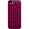 Amzer Luxe Argyle High Gloss TPU Soft Gel Skin Fit Case Cover for iPhone 5 - Skin - Retail Packaging - Hot Pink