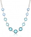 Nine West Orb Opulance Silver-Tone and Green Orbital Frontal Necklace, 18