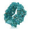 Bling Jewelry Genuine Turquoise Gemstone Chips Chunky Stretch Bracelet