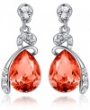 Eternal Love Teardrop Swarovski Elements Crystal Earrings (Orange) - 1144501
