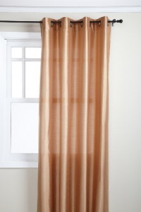 Stylemaster Tribeca 56 by 108-Inch Faux Silk Grommet Panel, Truffle Stylemaster Tribeca 56 by 108-Inch Faux Silk Grommet Panel, Truffle