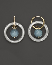 Lisa Nik Earth & Sea Aquamarine Hoop Trio with Diamonds Lisa Nik Earth & Sea Aquamarine Hoop Trio with Diamonds