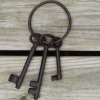 Pirate Ship Skeleton Jail Keys Set - Cast Iron Costume Prop