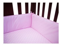 American Baby Company 100% Cotton Percale Portable/Mini Crib Bumper, Pink American Baby Company 100% Cotton Percale Portable/Mini Crib Bumper, Pink